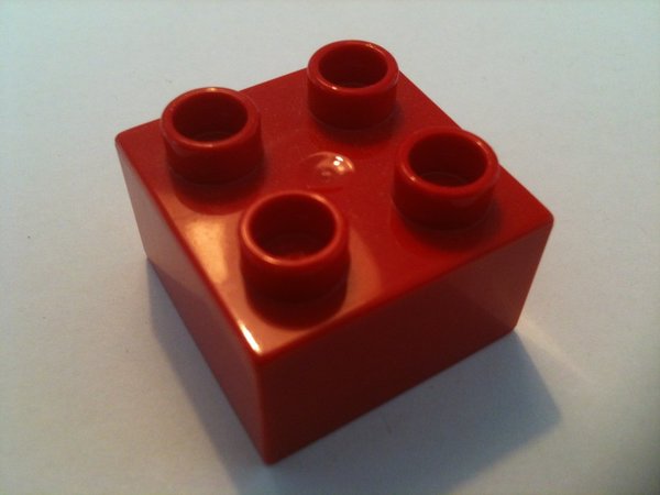 Lego Duplo Baustein 2x2 rot