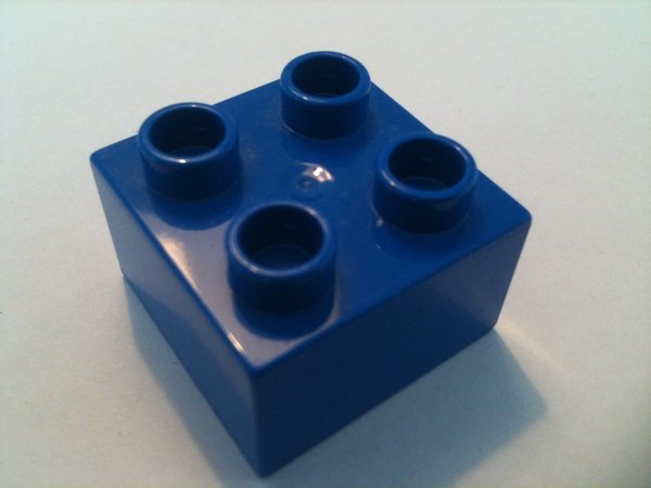 Lego Duplo Baustein 2x2 blau