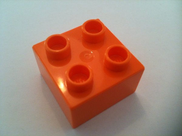 Lego Duplo Baustein 2x2 orange