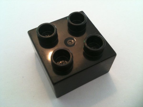 Lego Duplo Baustein 2x2 schwarz