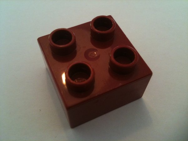 Lego Duplo Baustein 2x2 dunkel-rot