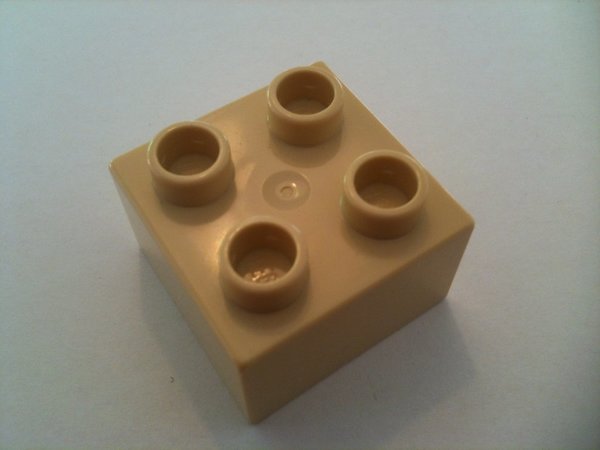 Lego Duplo Baustein 2x2 sand-hell