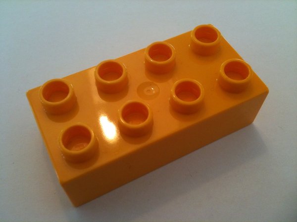 Lego Duplo Baustein 2x4 hell-orange