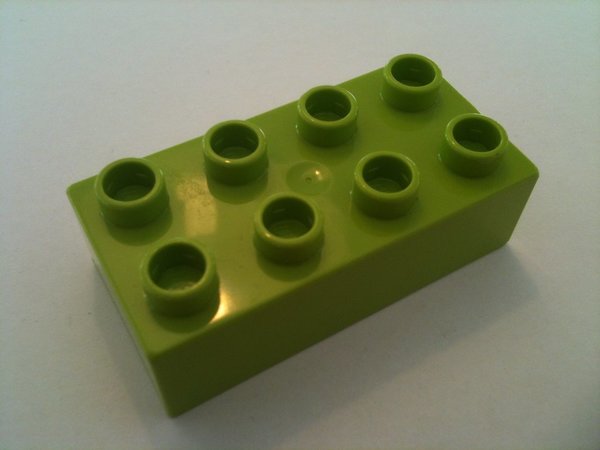 Lego Duplo Baustein 2x4 limetten-grün
