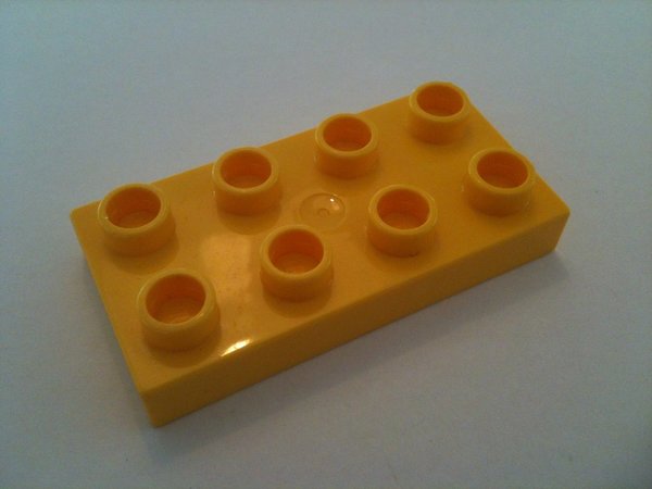 Lego Duplo Bauplatte 2x4 gelb