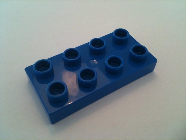Lego Duplo Bauplatte 2x4 blau