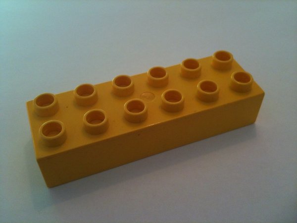 Lego Duplo Baustein 2x6 gelb