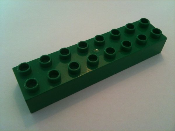 Lego Duplo Baustein 2x8 dunkel-grün