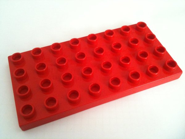 Lego Duplo Bauplatte 4x8 rot