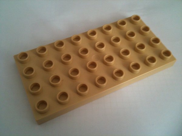 Lego Duplo Bauplatte 4x8 sand-hell