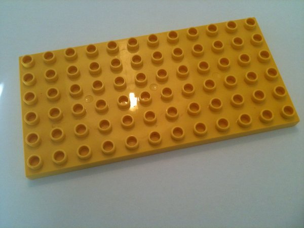 Lego Duplo Bauplatte 6x12 gelb