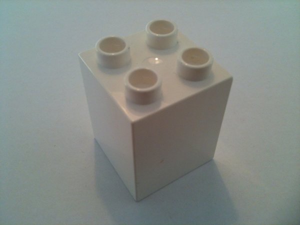 Baustein 2x2x2 weiß