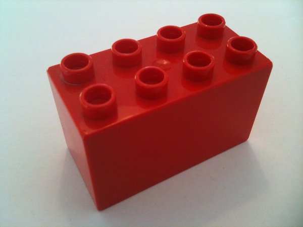Lego Duplo Baustein 2x4x2 rot
