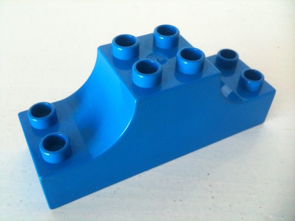 Lego Duplo Baustein 2x6 mit Rundungen, blau