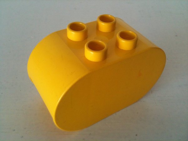 Lego Duplo Baustein 2x4 mit Rundungen, gelb