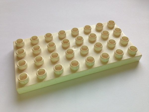 Lego Duplo Bauplatte 4x8 weiß