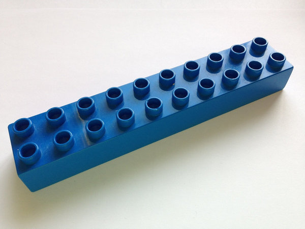 Lego Duplo Baustein 2x10 blau