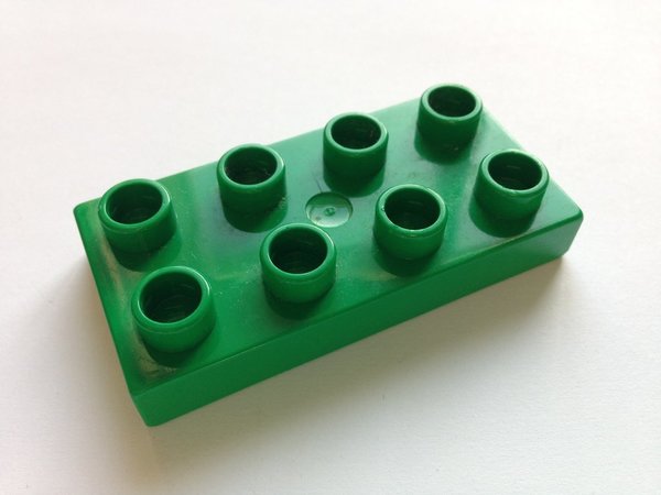 Lego Duplo Bauplatte 2x4 dunkel-grün