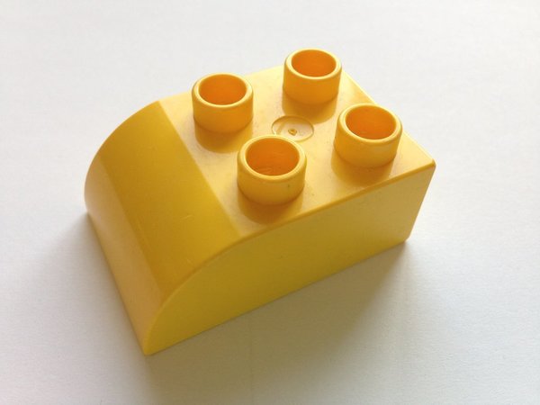 Lego Duplo Baustein 2x3 mit Abrundung, gelb