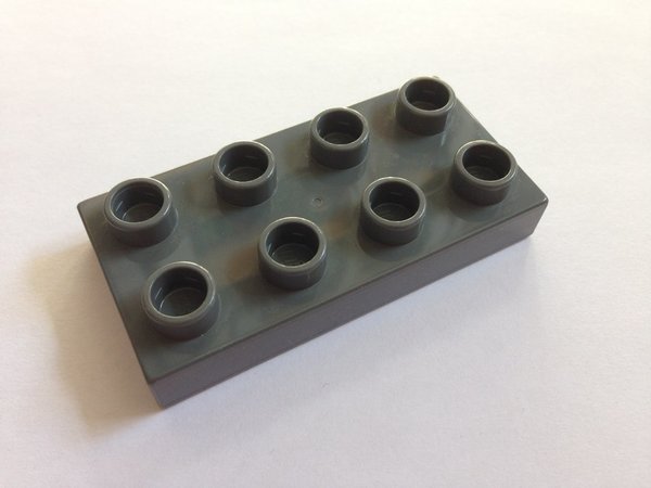 Lego Duplo Bauplatte 2x4 grau