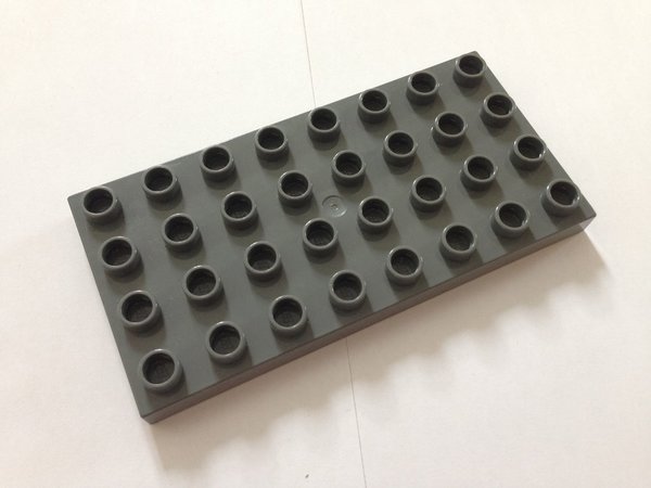 Lego Duplo Bauplatte 4x8 grau