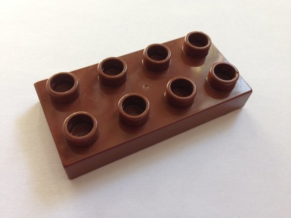 Lego Duplo Bauplatte 2x4 dunkel-braun