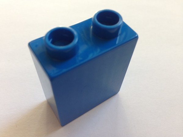 Lego Duplo Baustein 1x2x2 blau