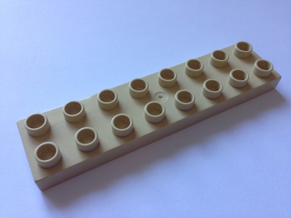 Lego Duplo Bauplatte 2x8 sand-hell