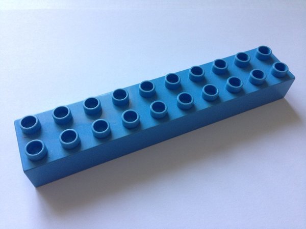 Lego Duplo Baustein 2x10 hellblau