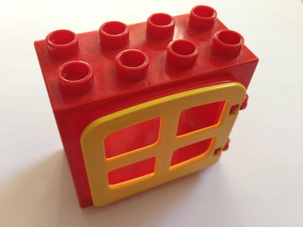 Lego Duplo Fenster rot-gelb
