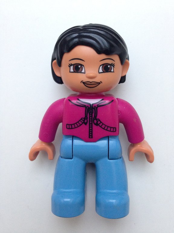 Lego Duplo Figur Frau pink-blau