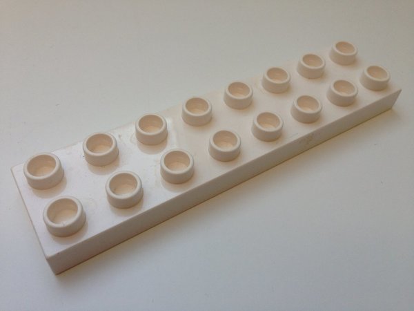 Lego Duplo Bauplatte 2x8 weiß