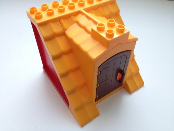 Lego Duplo Dach mit Seitenwänden & Tür