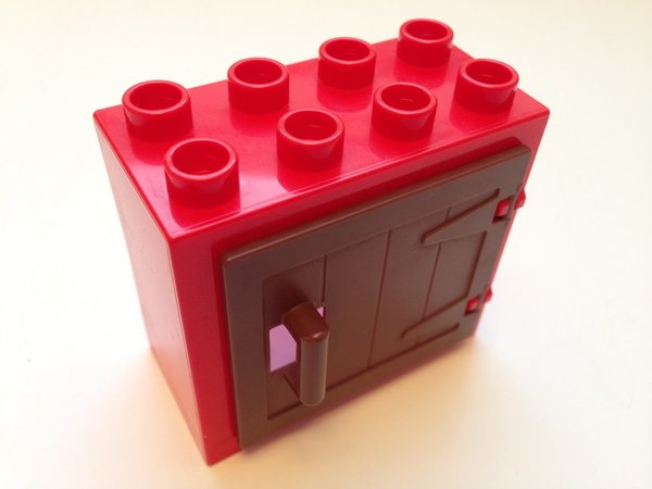 Lego Duplo Tür / Fenster rot-braun
