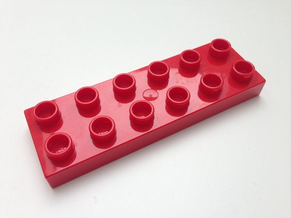 Lego Duplo Bauplatte 2x6 rot