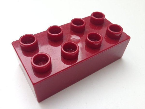 Lego Duplo Baustein 2x4 dunkel-rot
