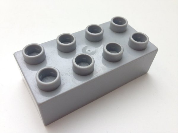Lego Duplo Baustein 2x4 hell-grau