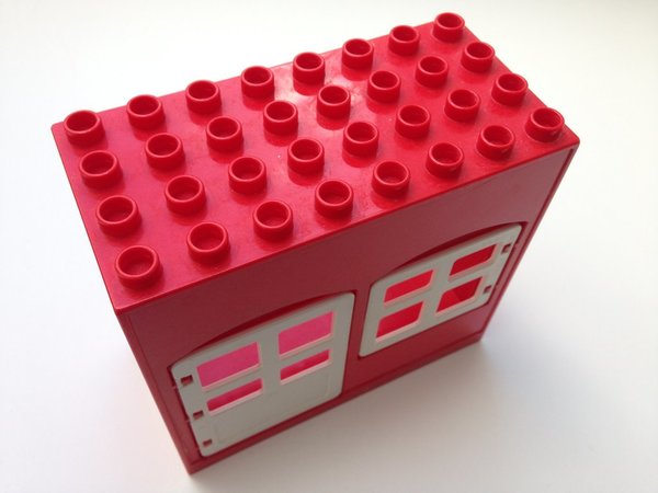 Lego Duplo Gebäudeteil mit Tür und Fenster_1