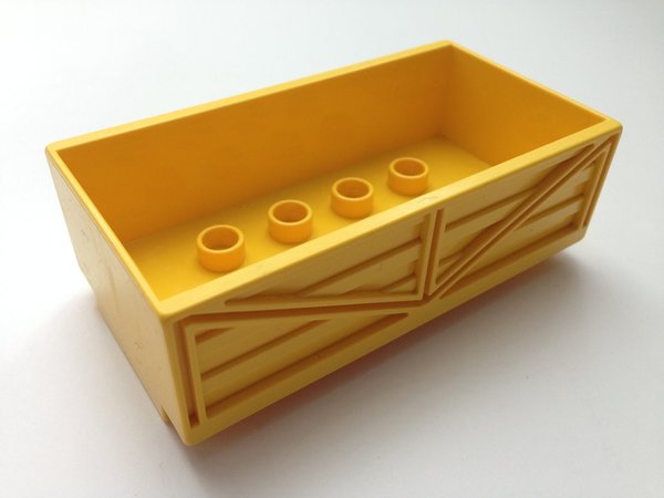 Lego Duplo Anhänger-Aufsatz_Kasten in gelb