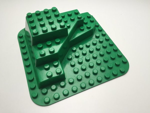 Lego Duplo 3D-Bauplatte 12x12 mit Erhöhung - dunkel-grün