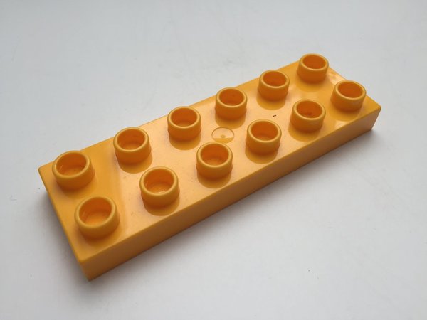 Lego Duplo Bauplatte 2x6 hell-orange