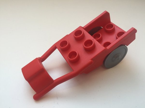 Lego Duplo kleine Pferdekutsche in rot-grau