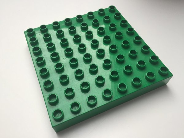 Lego Duplo Bauplatte hoch 8x8 dunkel-grün