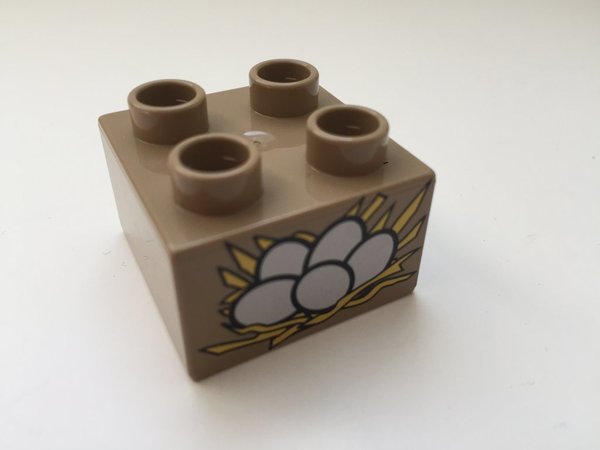 Lego Duplo Motiv-Baustein 2x2 Eier