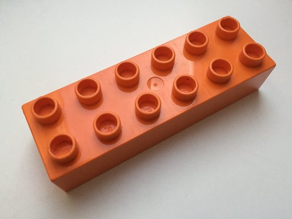 Lego Duplo Baustein 2x6 orange