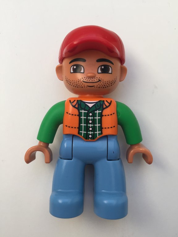 Lego Duplo Figur Mann mit Bart und Cap