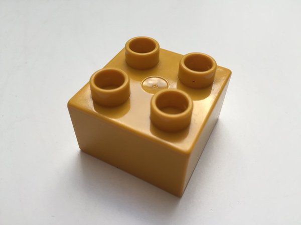 Lego Duplo Baustein 2x2 senf-gelb