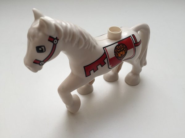 Lego Duplo Ritter-Pferd (neuer / weiß)