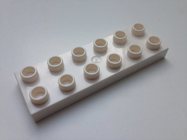 Lego Duplo Bauplatte 2x6 weiß