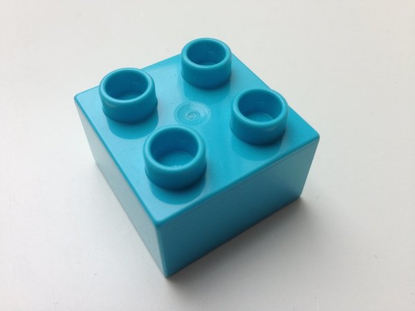 Lego Duplo Baustein 2x2 türkisblau (hell)